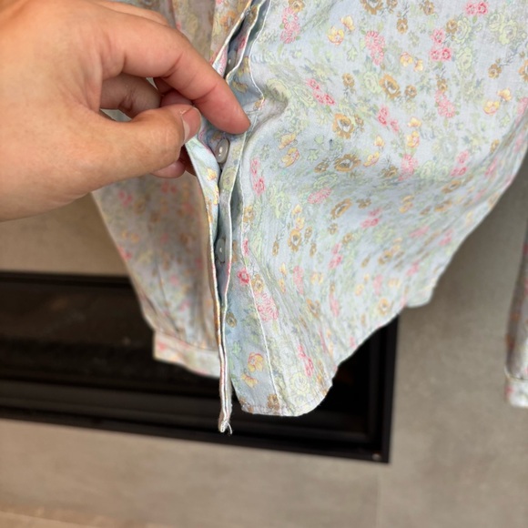 LoveShackFancy Sansom Floral Long Sleeve Top Blouse, Size S - Picture 14 of 16